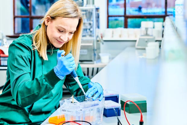 Newcastle University student researching